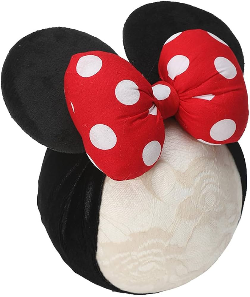 JIAHANG Baby Girl Mouse Ears Turban Headband with 3D Polka Dot Bow, Wide Hairband for Newborn Inf... | Amazon (US)