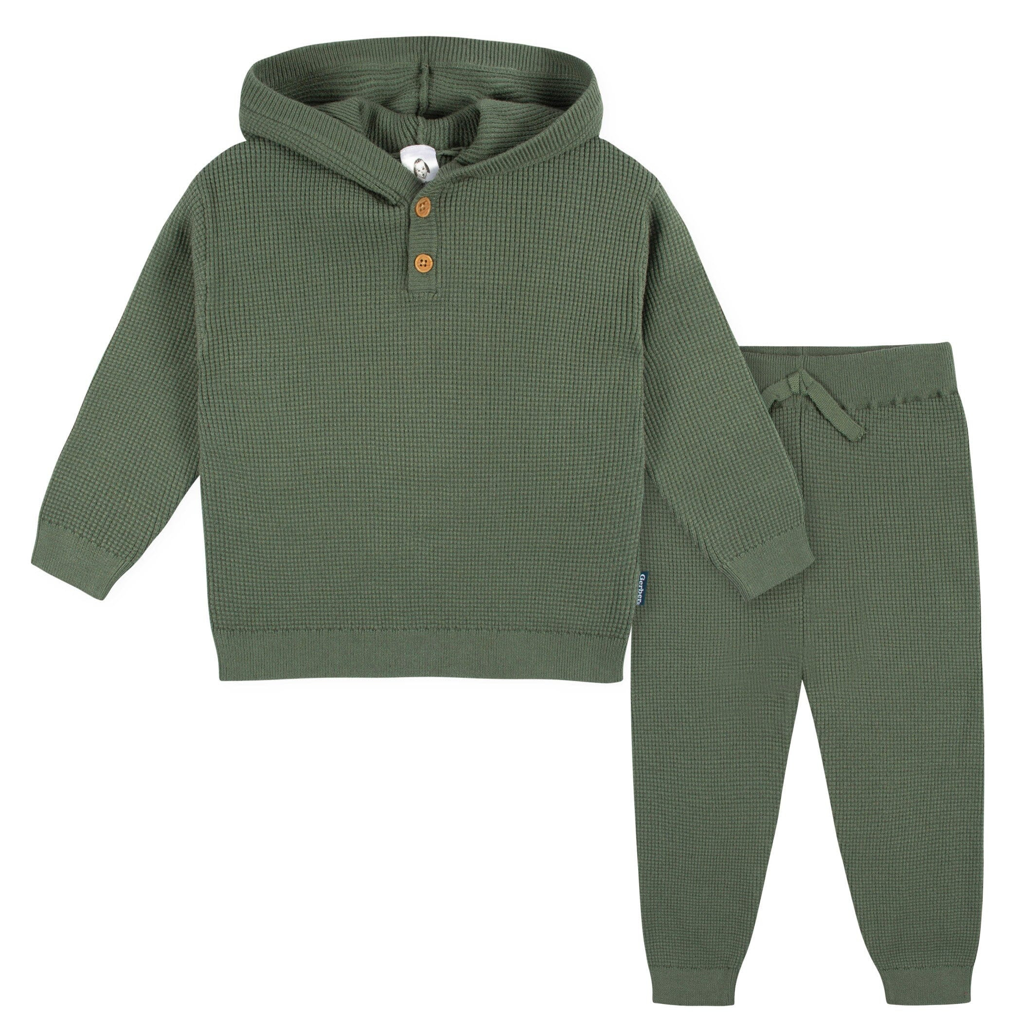2-Piece Infant and Toddler Boys Olive Green Sweater Knit Set | Gerber Childrenswear