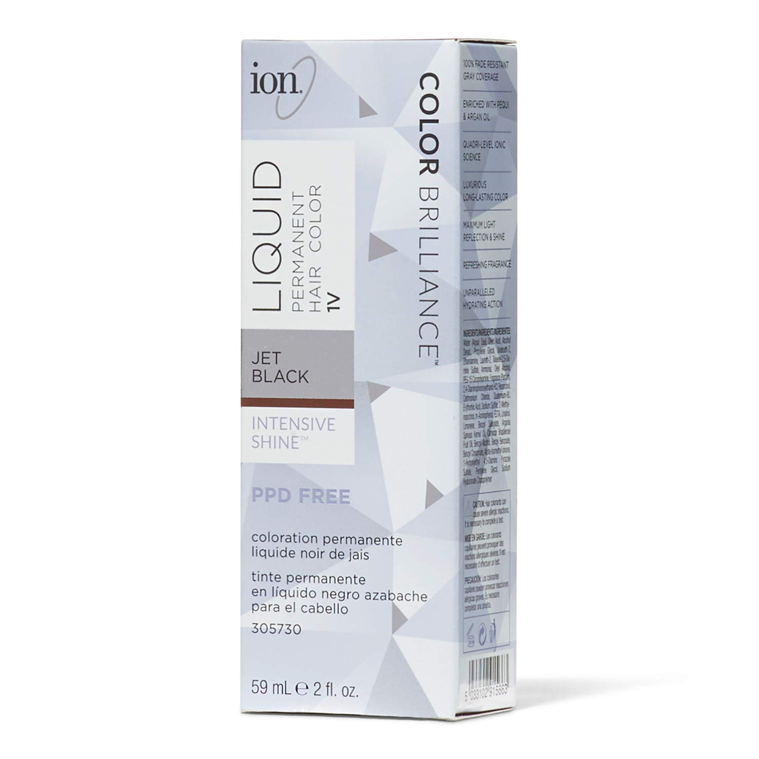 Ion 1V Jet Black Permanent Liquid Hair Color 2 oz | Sally Beauty