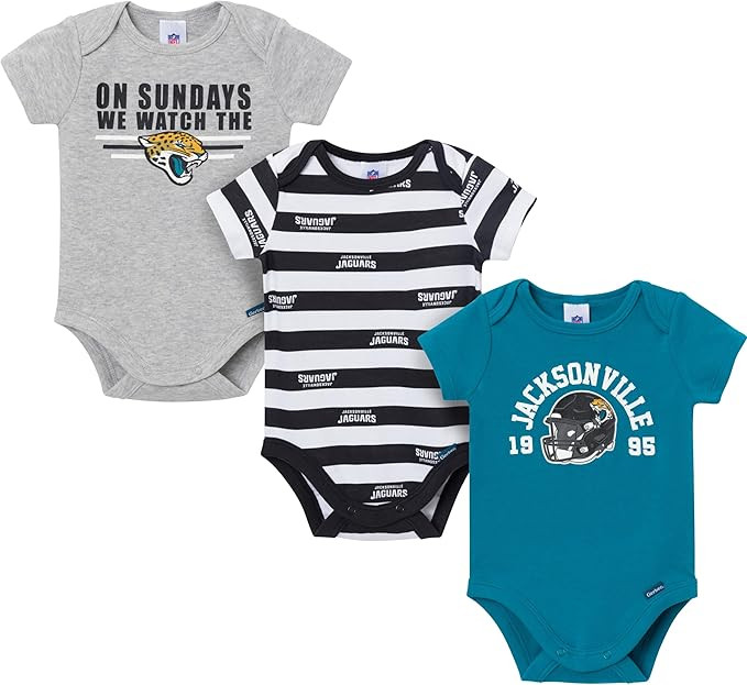 Gerber NFL baby-boys Nfl 3-pack Onesie Bodysuit | Amazon (US)