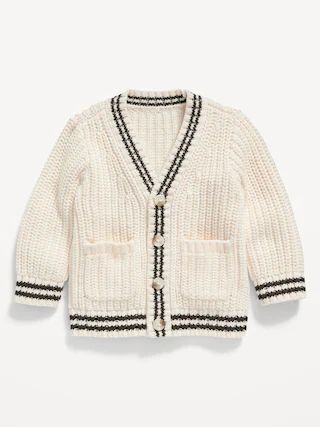 V-Neck Button-Front Shaker-Stitch Cardigan for Baby | Old Navy (CA)