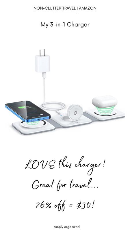 This is hands-down my favorite charger to travel with! It charges your phone, watch and AirPods…and it folds flat. Just one cord and it charges three items. I love traveling light! 

#LTKTravel #LTKFamily #LTKHome