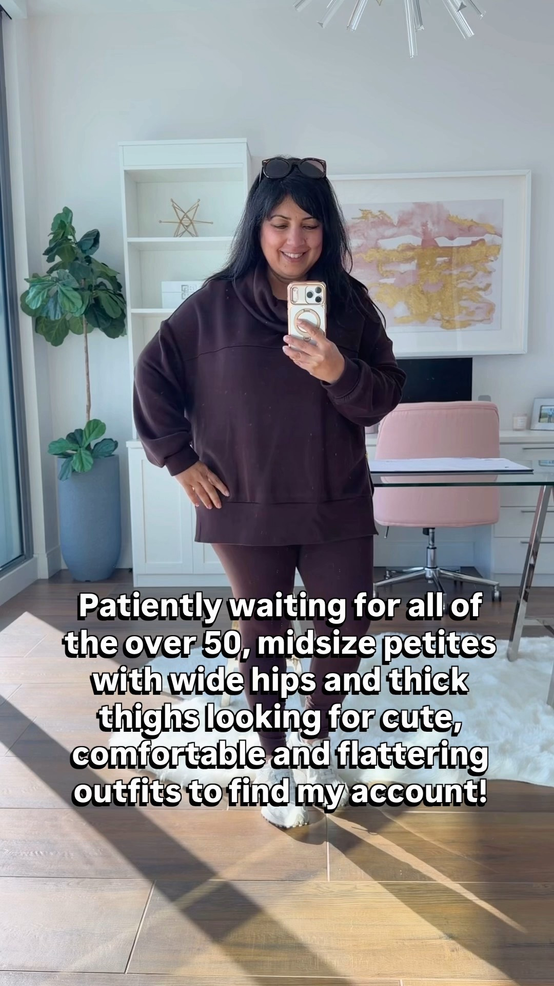 Yesterday’s cozy set for running errands! Love this chocolate brown Varley set that’s a great for lounging at home, running errands and it’s the perfect airport outfit and travel outfit for long flights too! Varley oversized cowl neck tunic sweatshirt with gold zipper details size large and Varley leggings size large. Wearing both in the color coffee bean. So soft, comfy and cute! New Balance 327 sneakers true to size. 

#LTKActive #LTKMidsize #LTKPetite