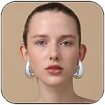 Extra Large Big Drop Earrings for Women, Oversized Chunky Gold Hoop Earrings Lightweight Hypoalle... | Amazon (US)