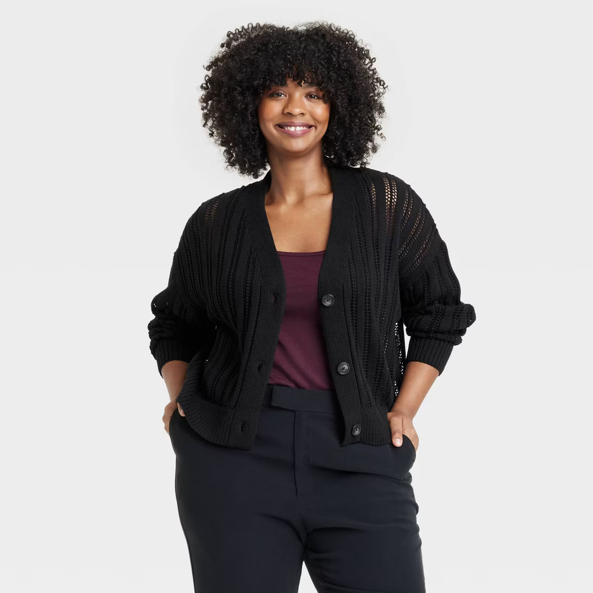 Women's Openwork Cardigan - A New Day™ | Target