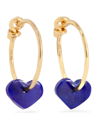 I+I - Gold-plated Lapis Lazuli Earrings - one size | NET-A-PORTER (UK & EU)