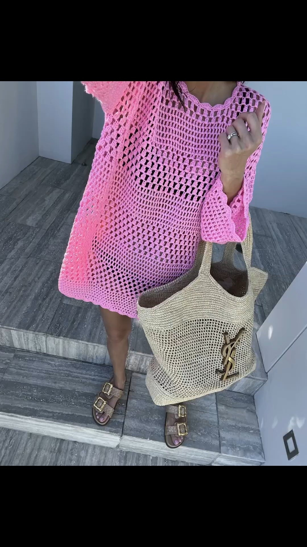 Pink crochet swimsuit coverup 💖 from @revolve - linked an affordable look for less from @amazon @amazonfashion too!

Beach outfit, beach vacation outfit, pool outfit 

#LTKootd #LTKFindsUnder100 #LTKSeasonal