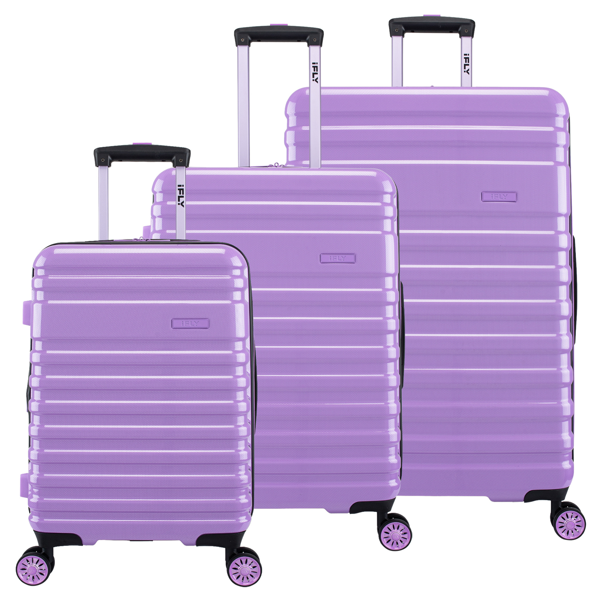 iFLY Hardside Luggage Spectre Versus 3 Piece Set, 20" Carry-On Luggage, 24" Checked Luggage and 2... | Walmart (US)