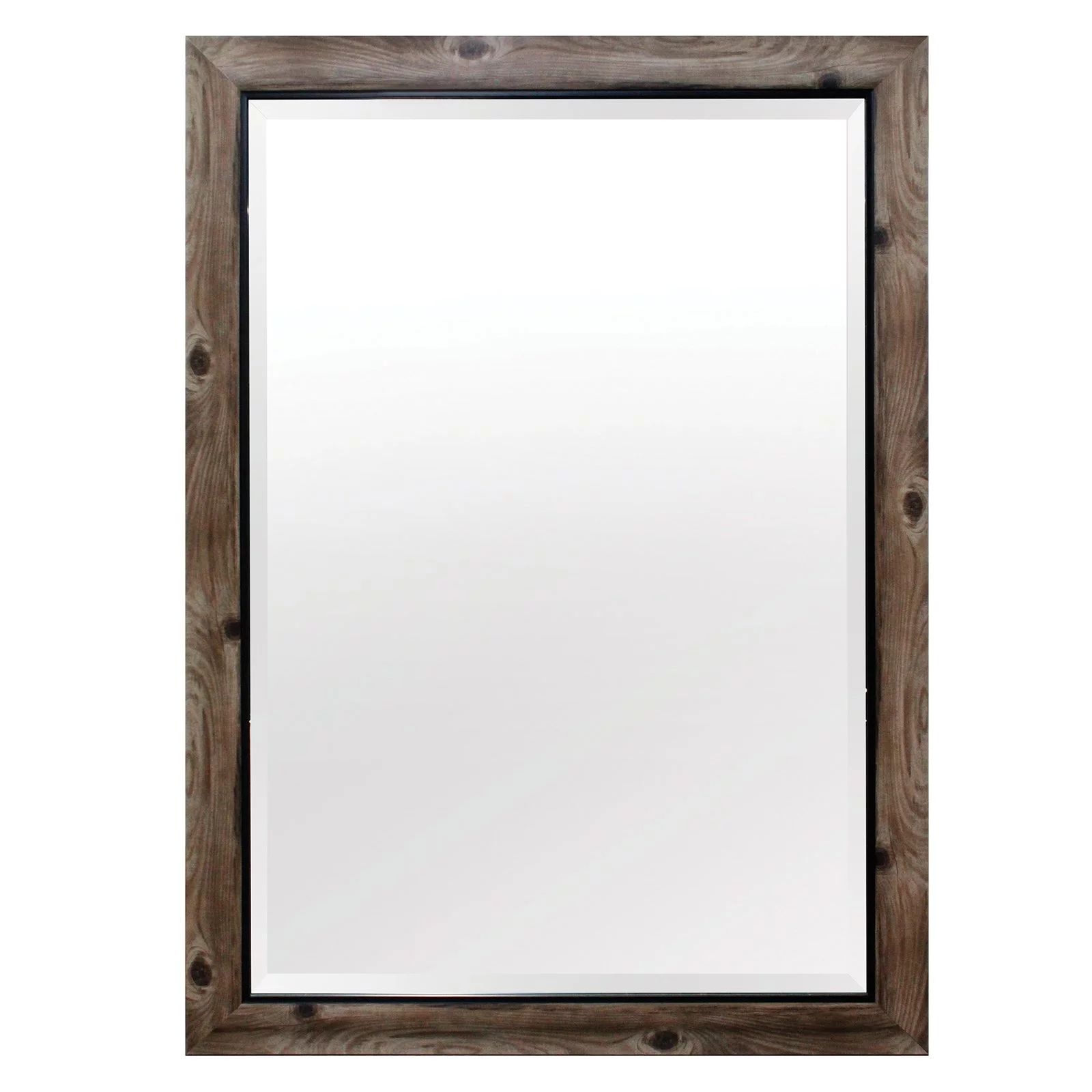 Yosemite Home Gray Wood Frame with Black Trim Wall Mirror | Walmart (US)