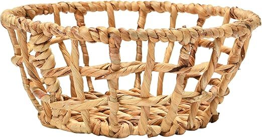 Bloomingville Hand-Woven Water Hyacinth Basket, 12" L x 12" W x 5" H, Natural | Amazon (US)