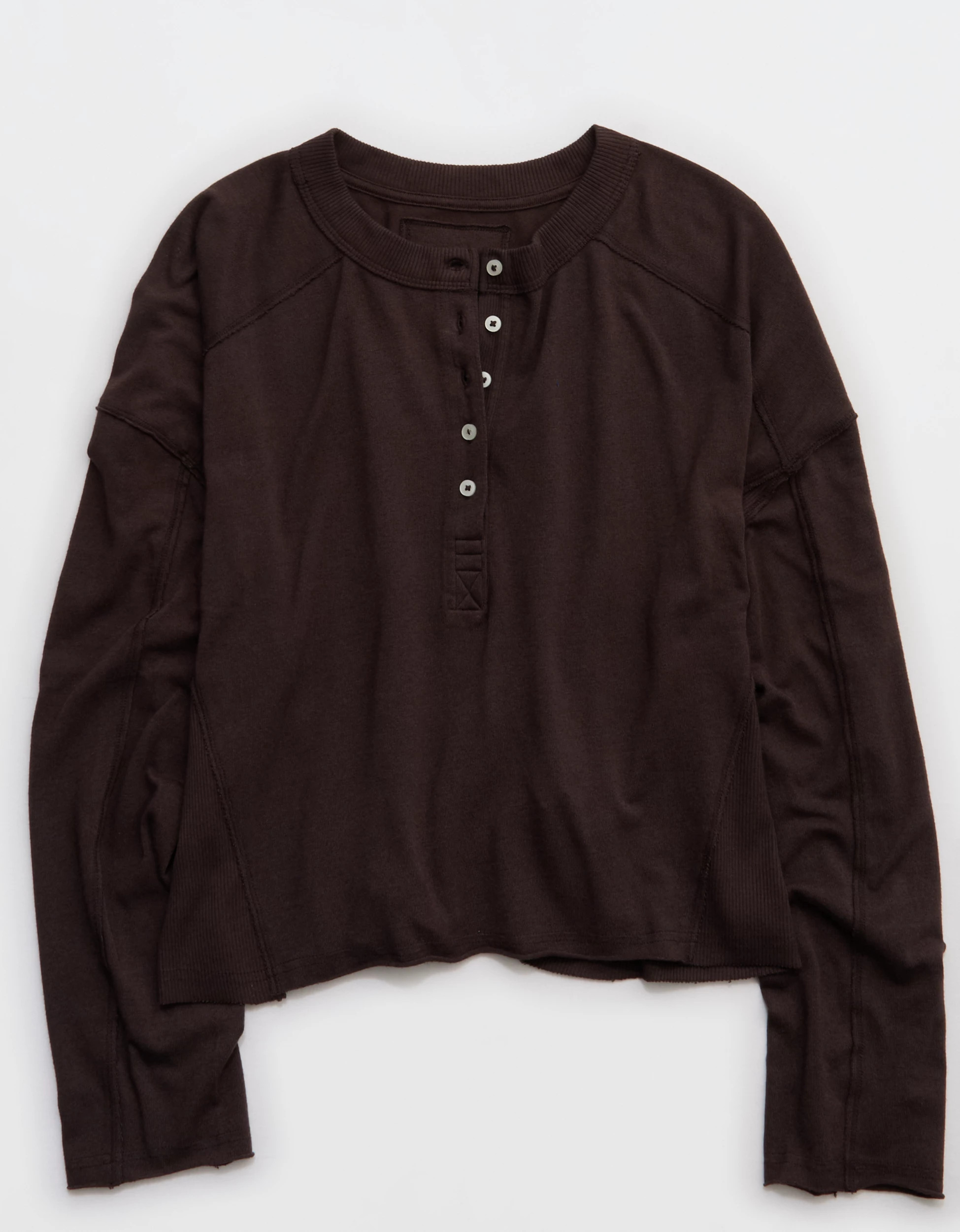 Aerie Happy Snit Henley T-Shirt | American Eagle Outfitters (US & CA)