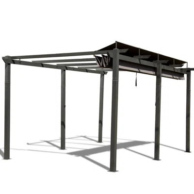Outdoor Garden Shade Enjoyment Pergola - Dark Gray. Strong Structure, Canopy, Adjustable For And Fun Grill Area Sunshade Frame, Cover, Grilling | Wayfair North America