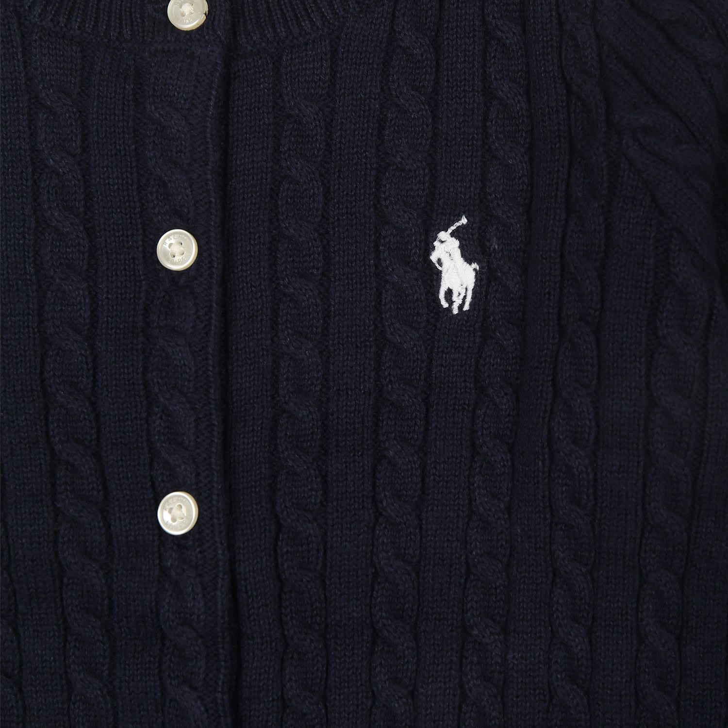 Ralph Lauren Blue Cardigan For Baby Girl With Logo | Italist.com US