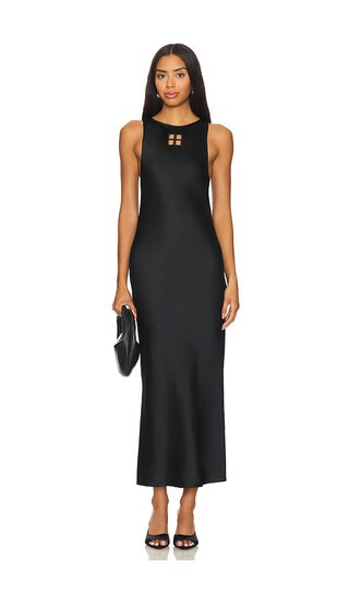 Bevza BB Monogram Dress in Black. - size L | Revolve Clothing (Global)