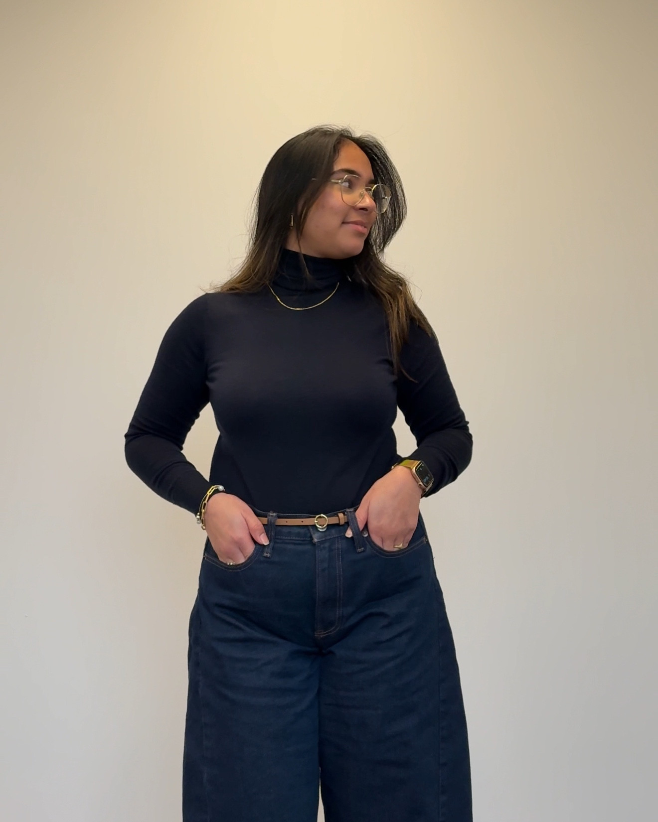 Navy Blue Monochrome Winter Outfit #barreljeans 

#LTKuk #LTKmodest #LTKstyletip