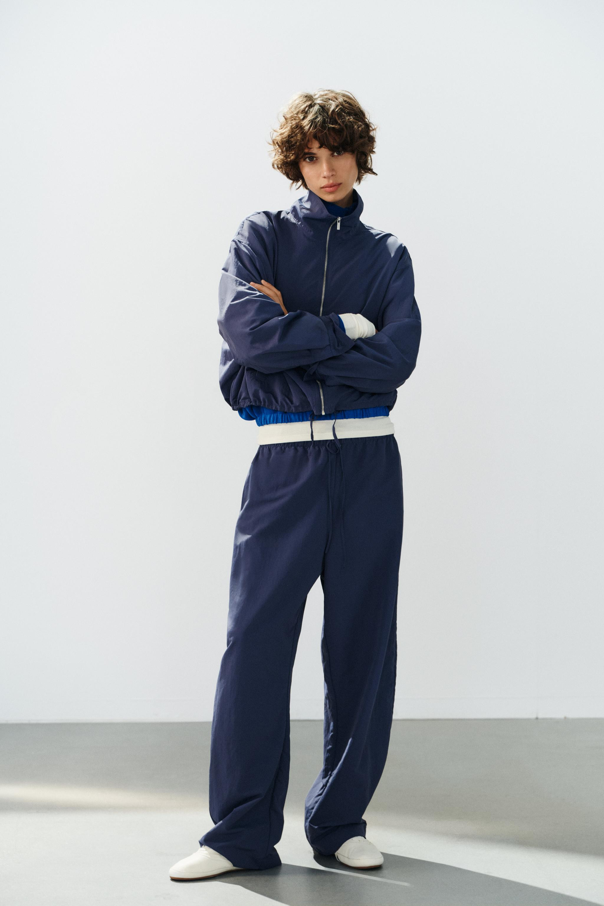 TECHNICAL FABRIC TROUSERS WITH ELASTIC | Zara UK