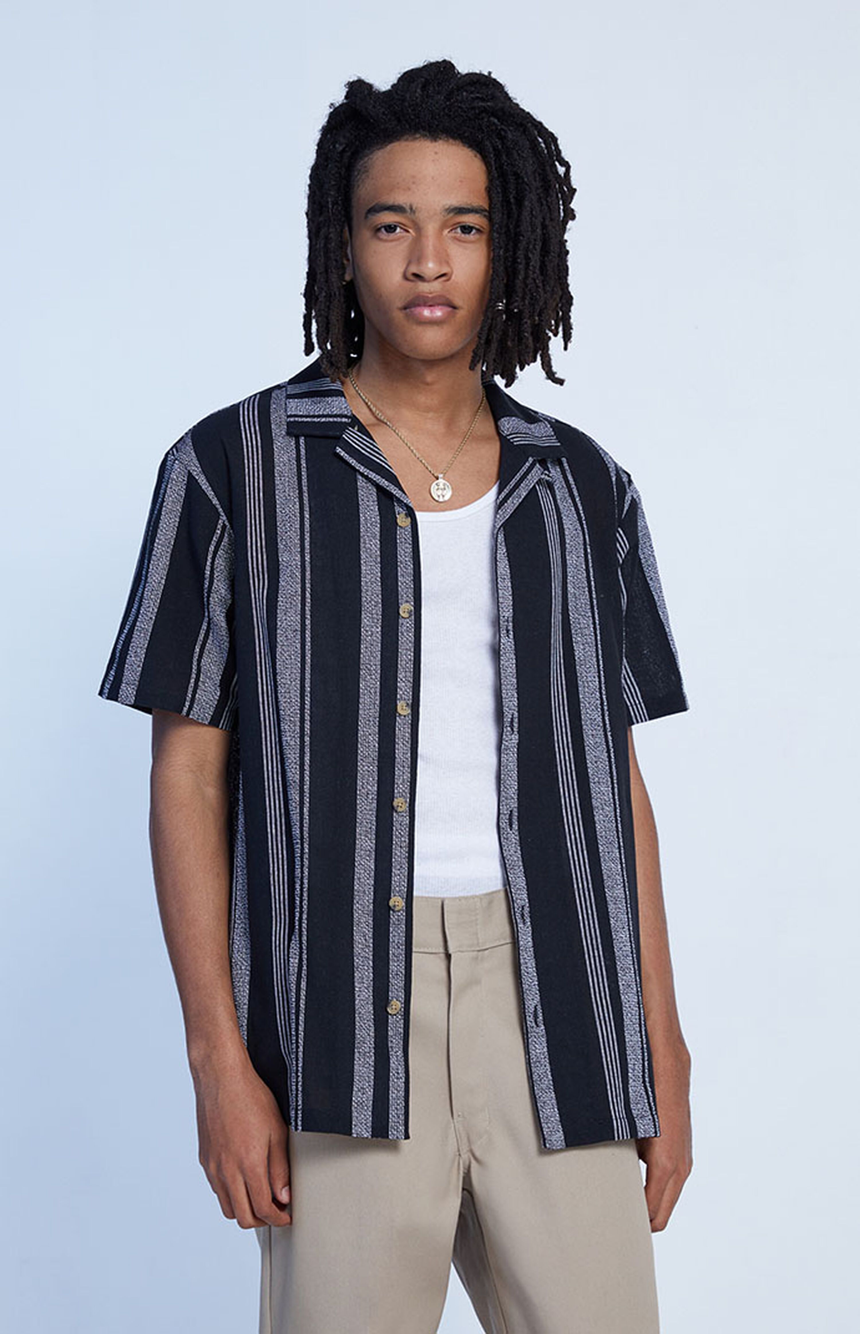 PacSun Black Stripe Resort Shirt | PacSun