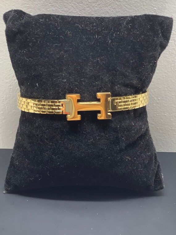 Luxury Bracelet, H logo gold Bracelet | Etsy (US)