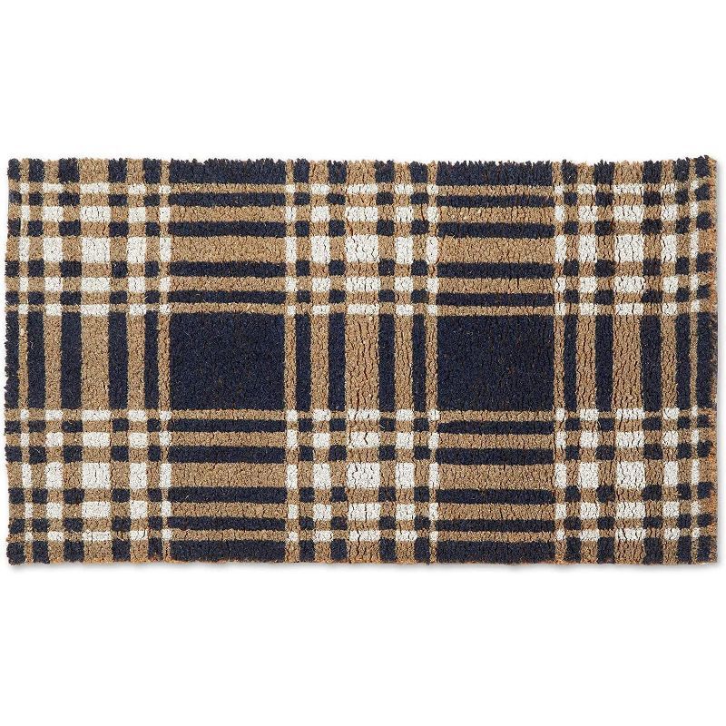 Juvale Black Buffalo Plaid Coir Door Mat Welcome Doormat Indoor Outdoor Nonslip Front Rugs 17"x30... | Target