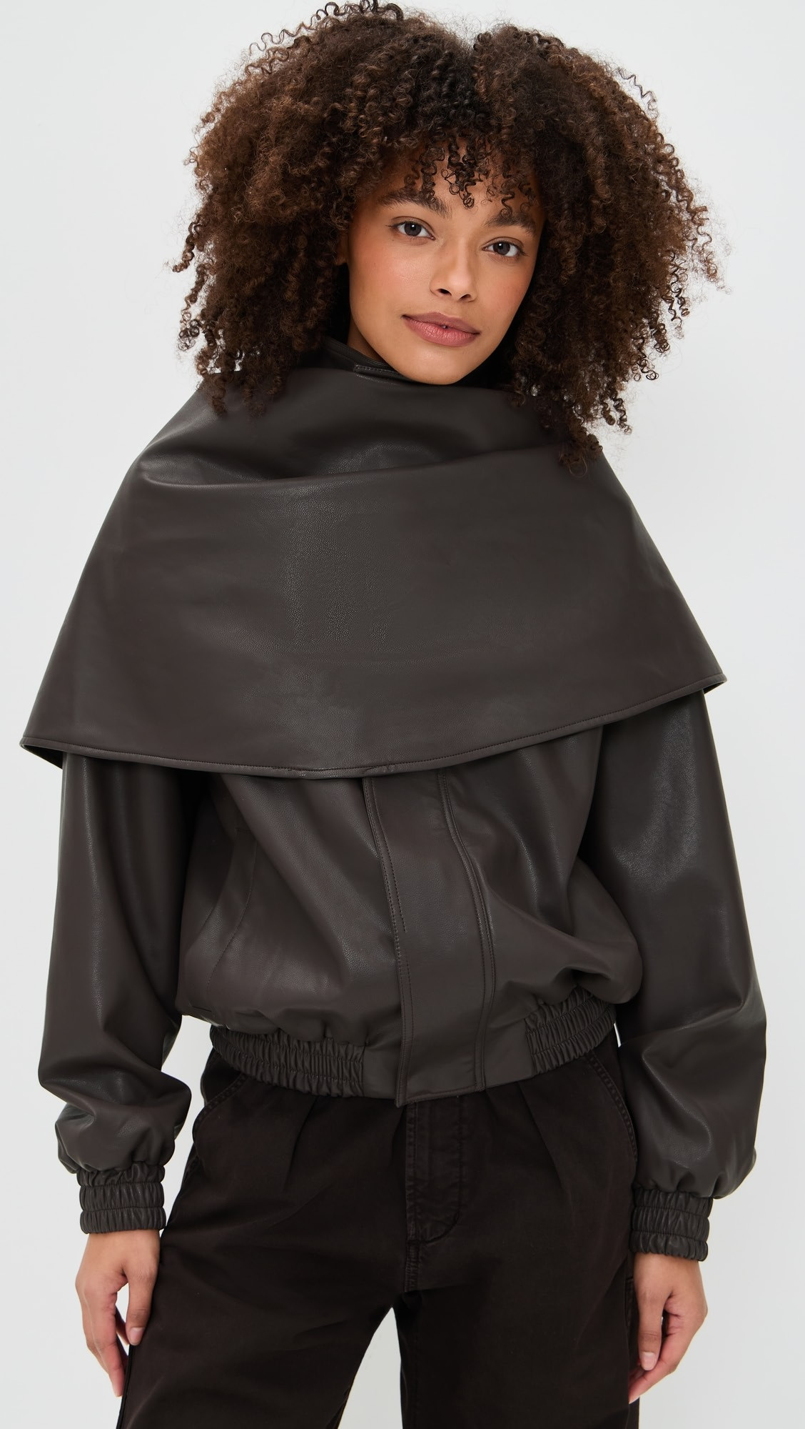 Leather Scarf Bomber Jacket | Shopbop