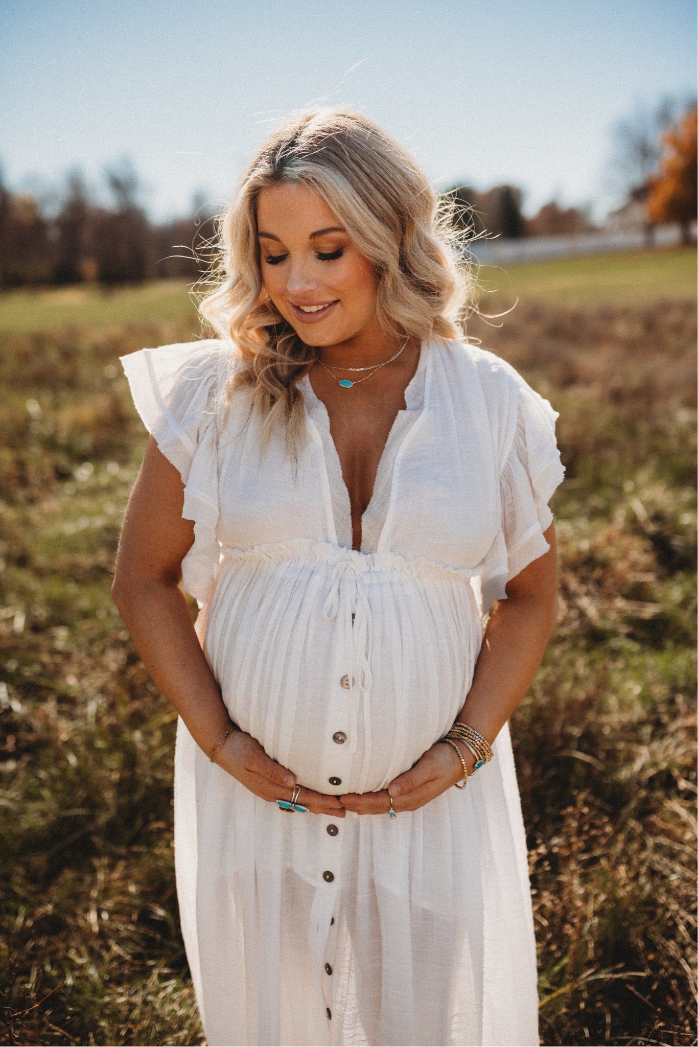 white linen dress, maternity outfit, summer outfit, fall outfit 