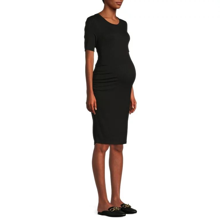 Time and Tru Women’s Maternity Ruched Dress - Walmart.com | Walmart (US)