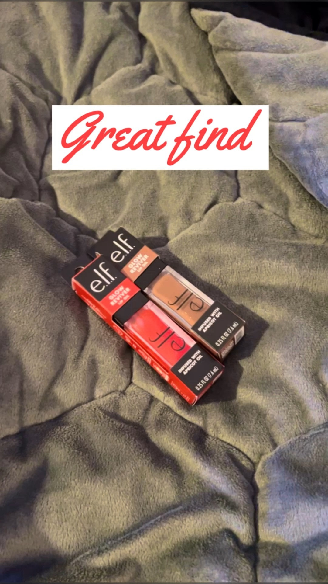 E.L.F. glow reviver lip oil
Elf glow reviver lip oill

Colors red delicious and honey talks
GRWM

#LTKGiftGuide #LTKVideo #LTKbeauty