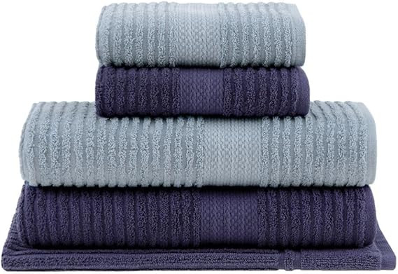 Jogo de toalhas Buddemeyer Doris Banho Azul Claro/Azul 5 peças | Amazon (BR)