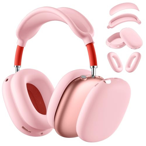 Lerobo for AirPods Max Case, Anti-Scratch Ear Pad & Headband Protector, Soft Silicone Skin for Apple AirPods Max 2024/2020 Accessories (Pink) | Amazon (US)