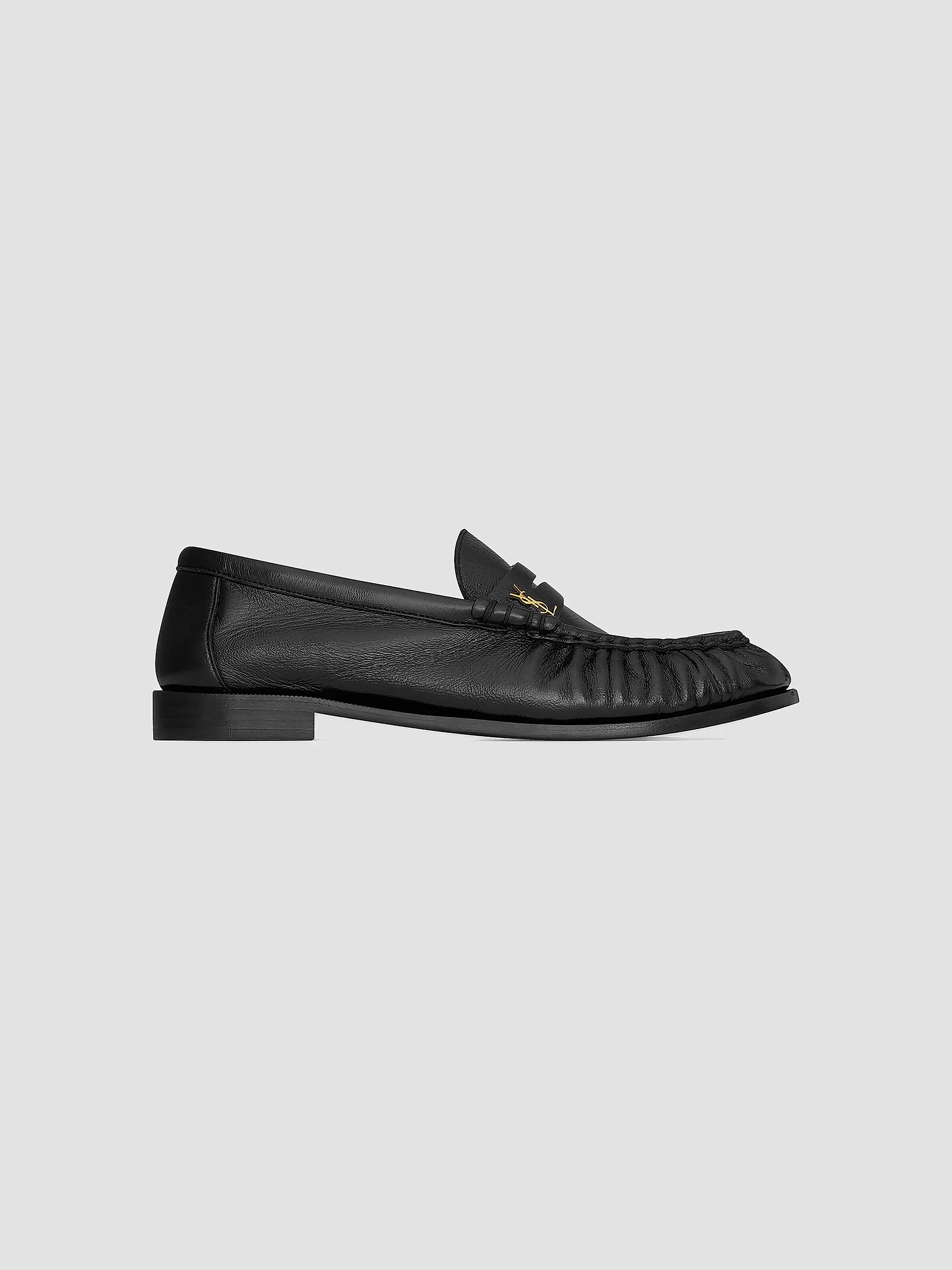 Saint Laurent Le Loafers Supple in Shiny Leather | Saks Fifth Avenue | Saks Fifth Avenue