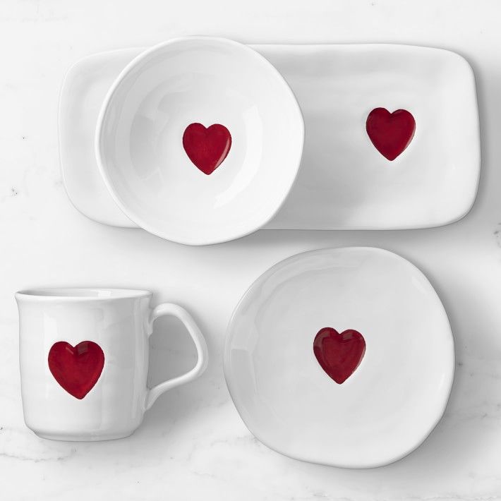 Valentine's Day Red Heart Dinnerware Collection | Williams-Sonoma