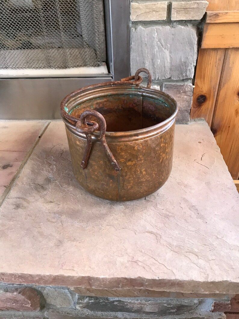 Vintage Hammered Copper Bucket/Planter | Etsy (US)