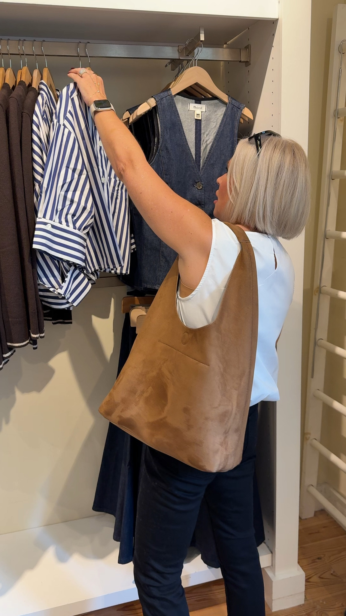 I love how I agreed so quickly to try it on lol madewell blouses are the absolute best  

#LTKFindsUnder100 #LTKFallSale #LTKSaleAlert