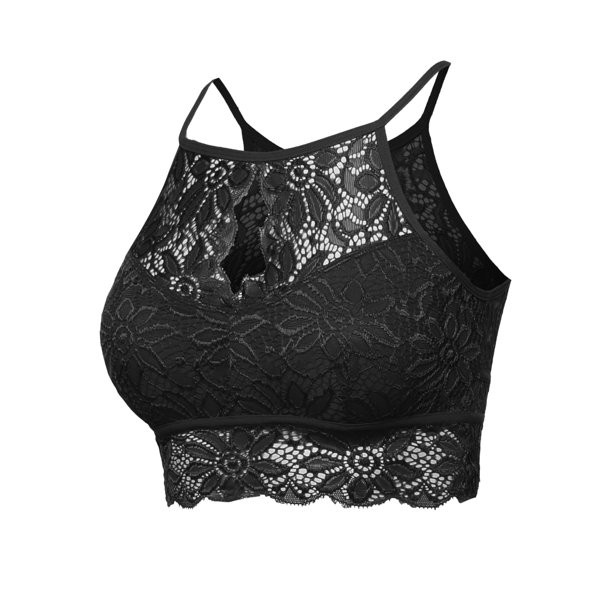 FashionOutfit Women's Sexy Lace High Neck Bralette Top | Walmart (US)