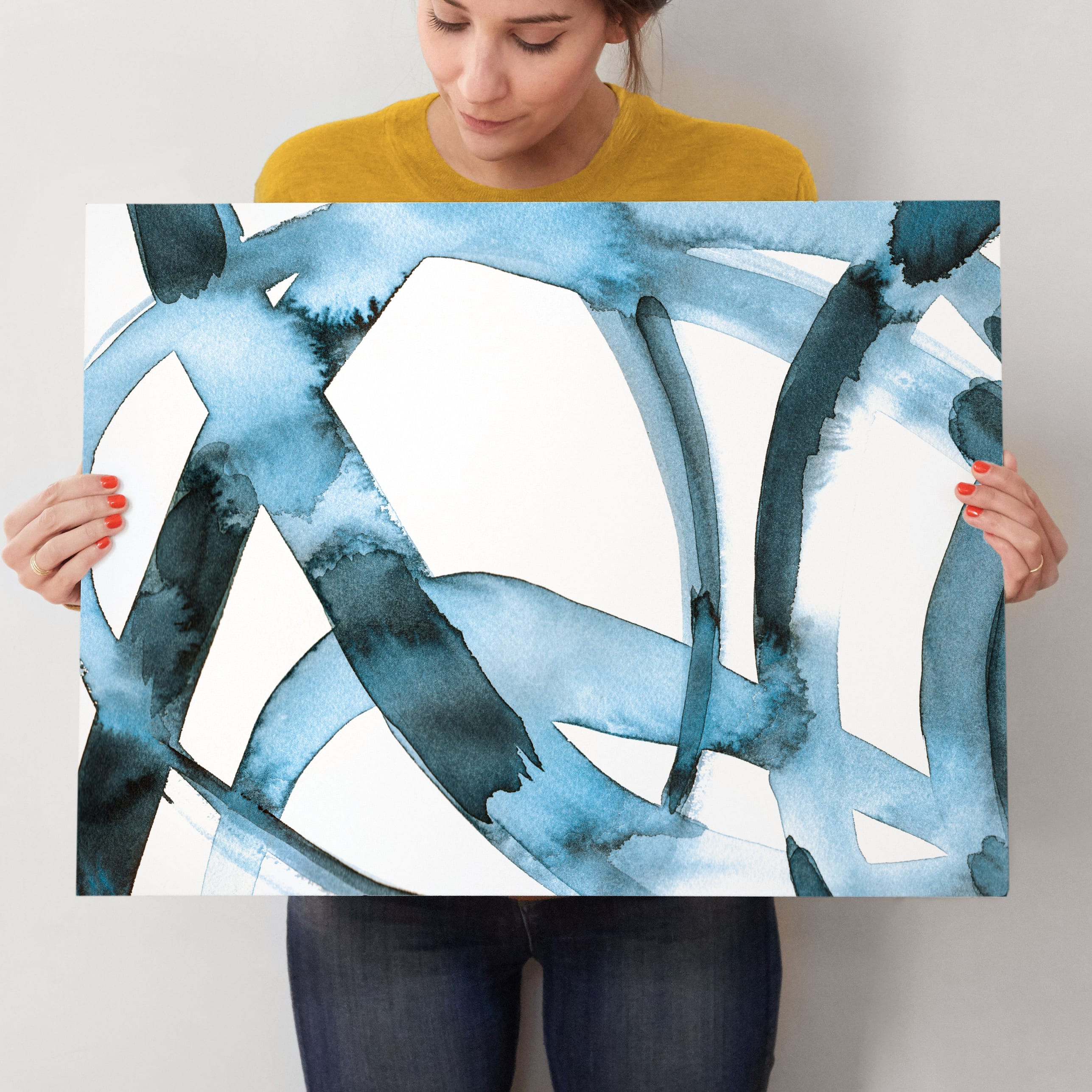 "Stay Connected I" - Painting Limited Edition Art Print by Mary Gaspar. | Minted