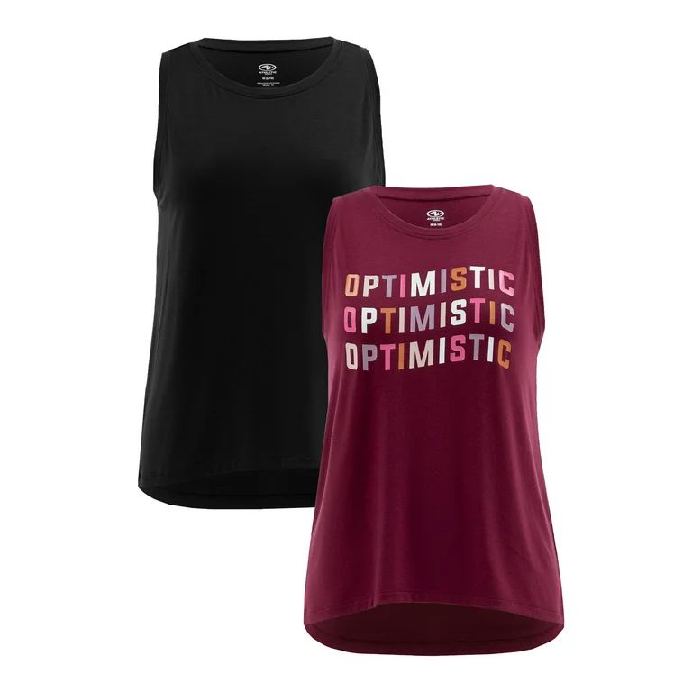 Athletic Works Women's Graphic Tank Bundle, 2-Pack | Walmart (US)