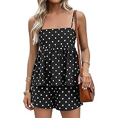 FOMELY Women's Polka Dot Set 2026 2 Piece Sets for Women Summer Sleeveless Short Sets with Pocket... | Amazon (US)