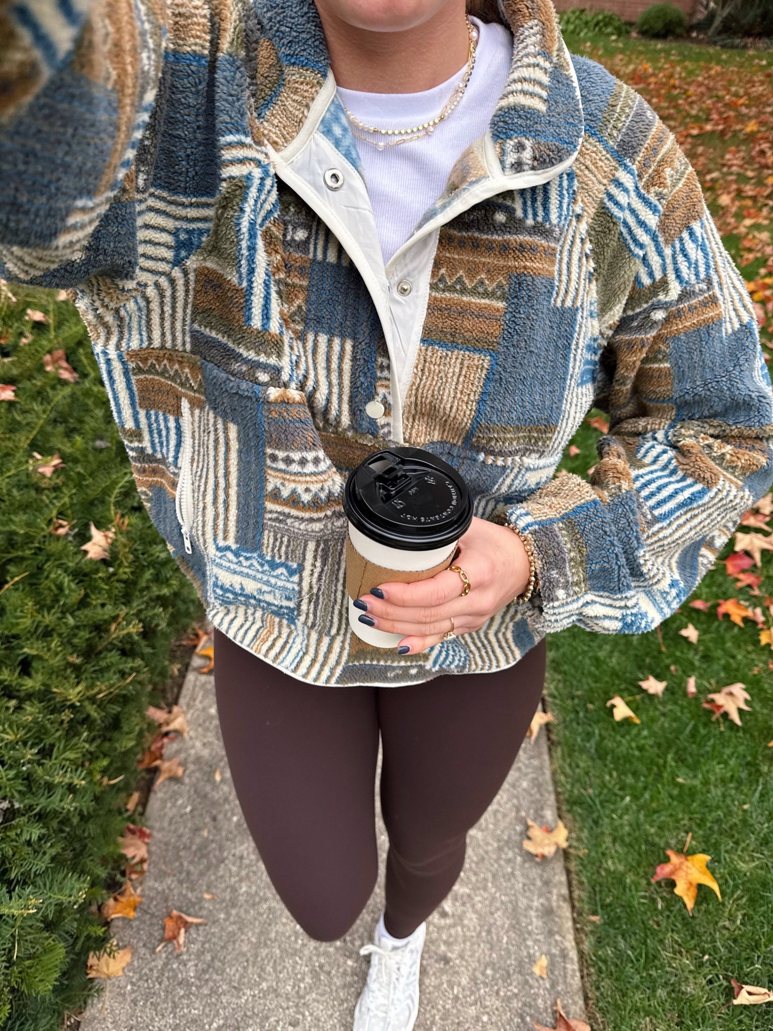 Morning walk fit 🫐🪵🌲🍂 fleece is from my store (Waterlilyclothing.com) launching Sunday 3pm ET!