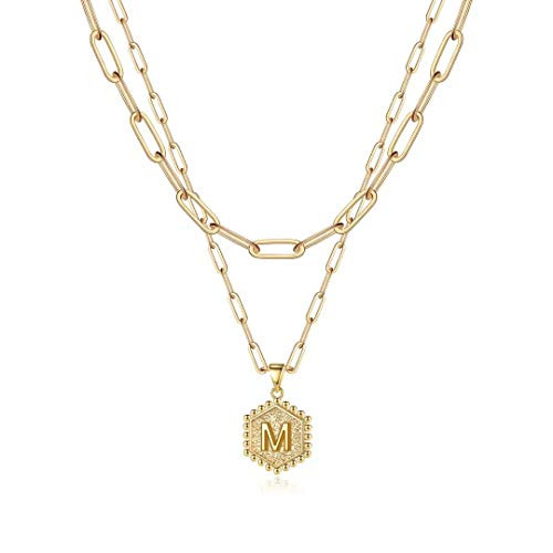 M MOOHAM Dainty Gold Necklace for Women - 14K Solid Gold Over Layering Necklaces for Women Cute H... | Amazon (US)
