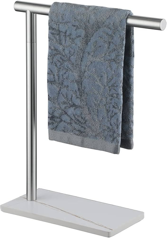 JQK Hand Towel Holder Stand Brushed, Modern Tree Rack Free Standing for Countertop with 12 Inch B... | Amazon (US)