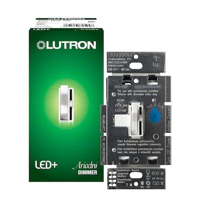 Lutron Toggler Led+ Single-pole/3-way LED Toggle Light Dimmer Switch, White | Lowe's