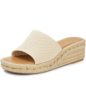 Arromic Women's Espadrilles Wedge Platform Sandals Comfortable Slip On Slide Sandals for Women Su... | Amazon (US)