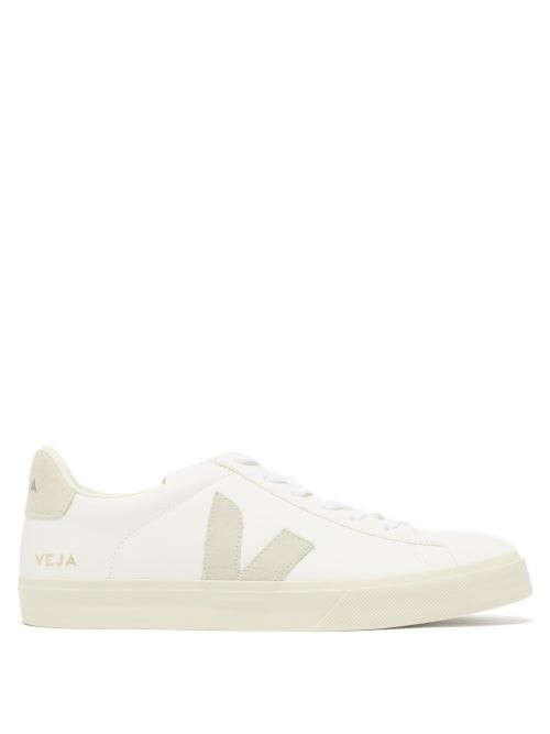 Veja - Campo Suede-trimmed Leather Trainers - Mens - White/ivory | Matches (US)