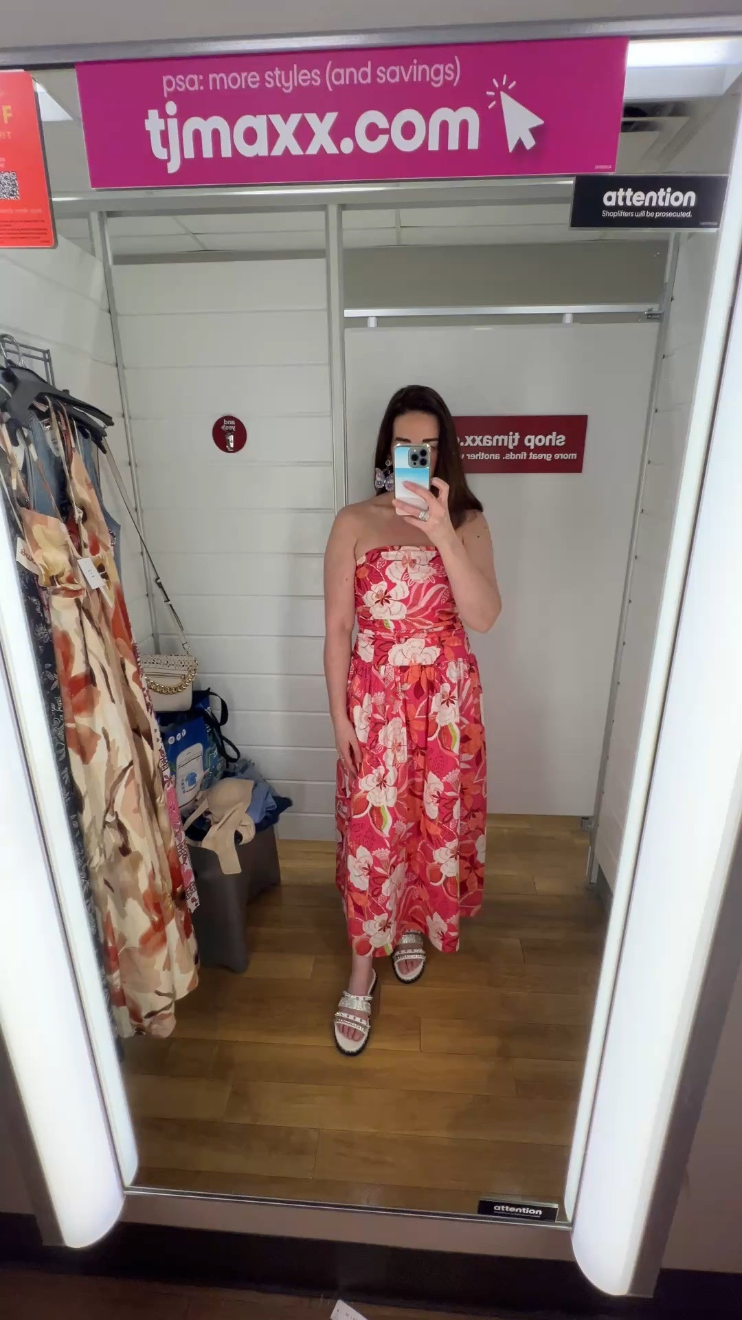 Pink and white floral strapless dress (s). White studded sandals (8.5). #dress #dresses #straplessdress #floraldress #pinkdress #sandals #studdedsandals #whitesandals
wedding guest dress summer

#LTKootd #LTKSeasonal