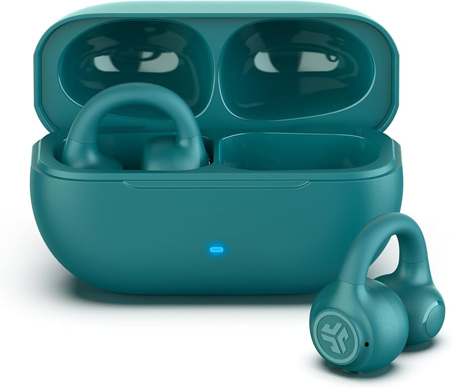 JLab, Flex, Open Ear Earbuds, Clip On Wireless Bluetooth Earbuds, Open Ear Headphones, Teal | Amazon (US)