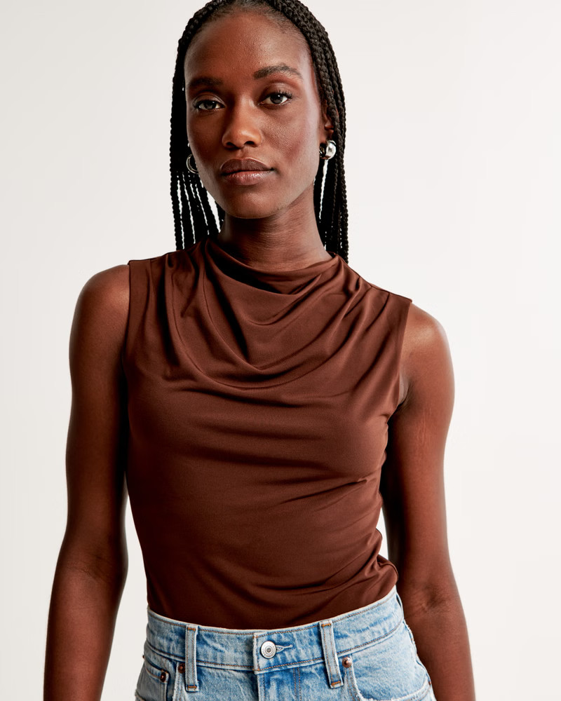 Tuckable Draped Shell Top | Abercrombie & Fitch (US)