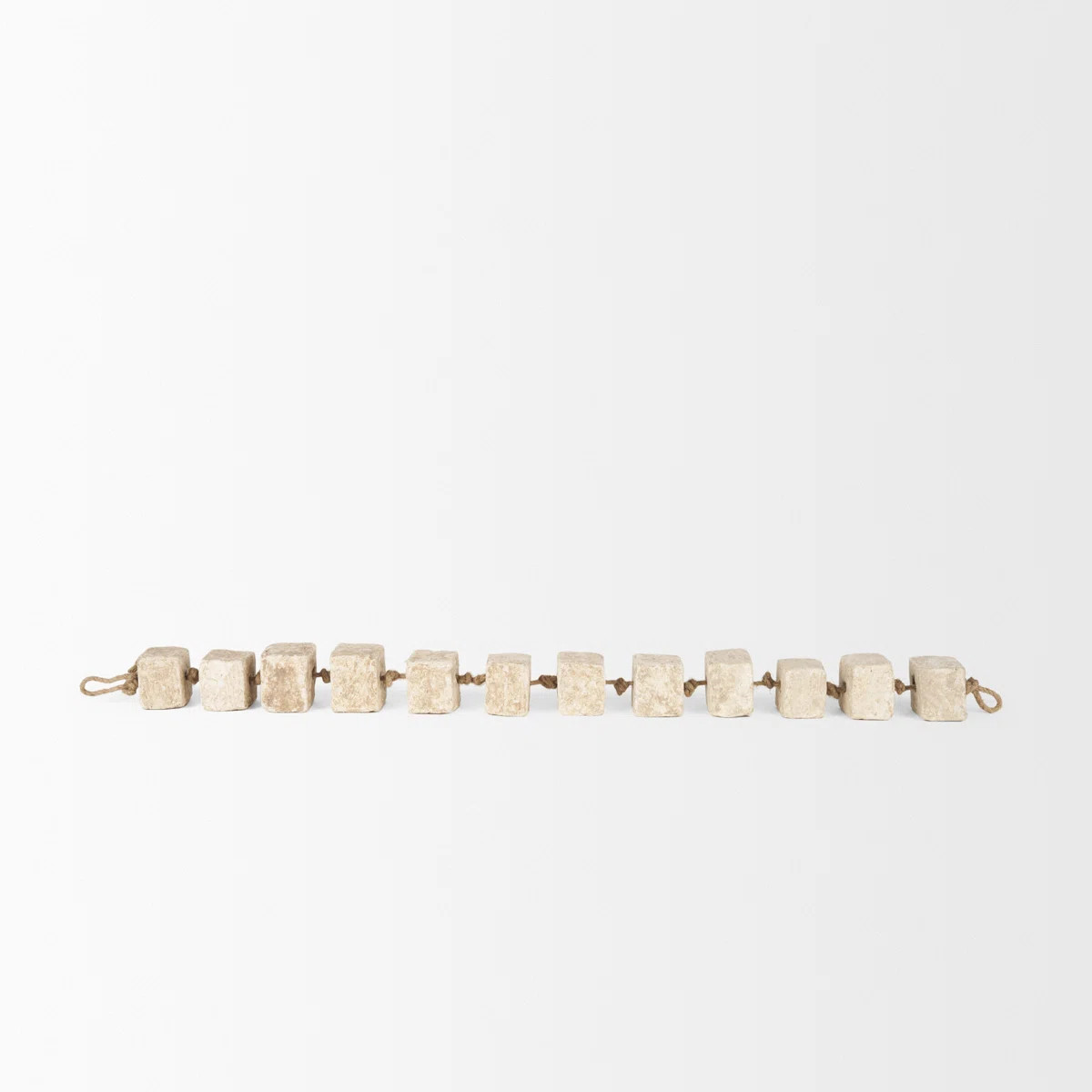 Beige Paper Mache Cube Garland | Wayfair North America