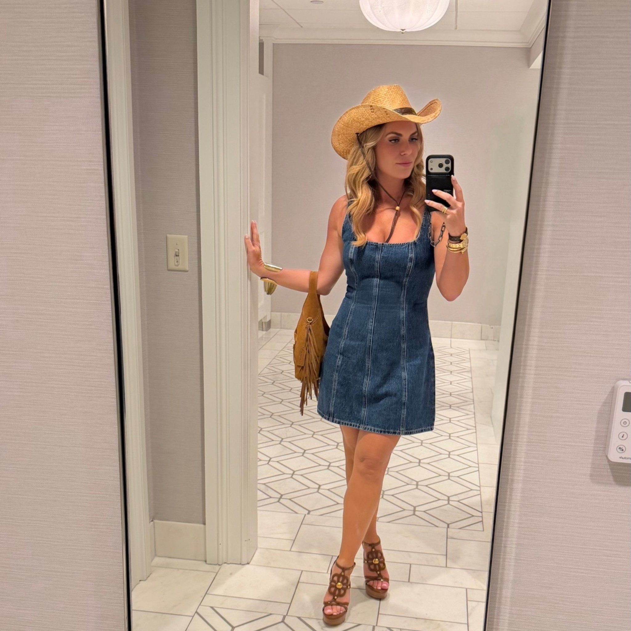 Cowgirl summer! Tagged exact dress and similar shoes.