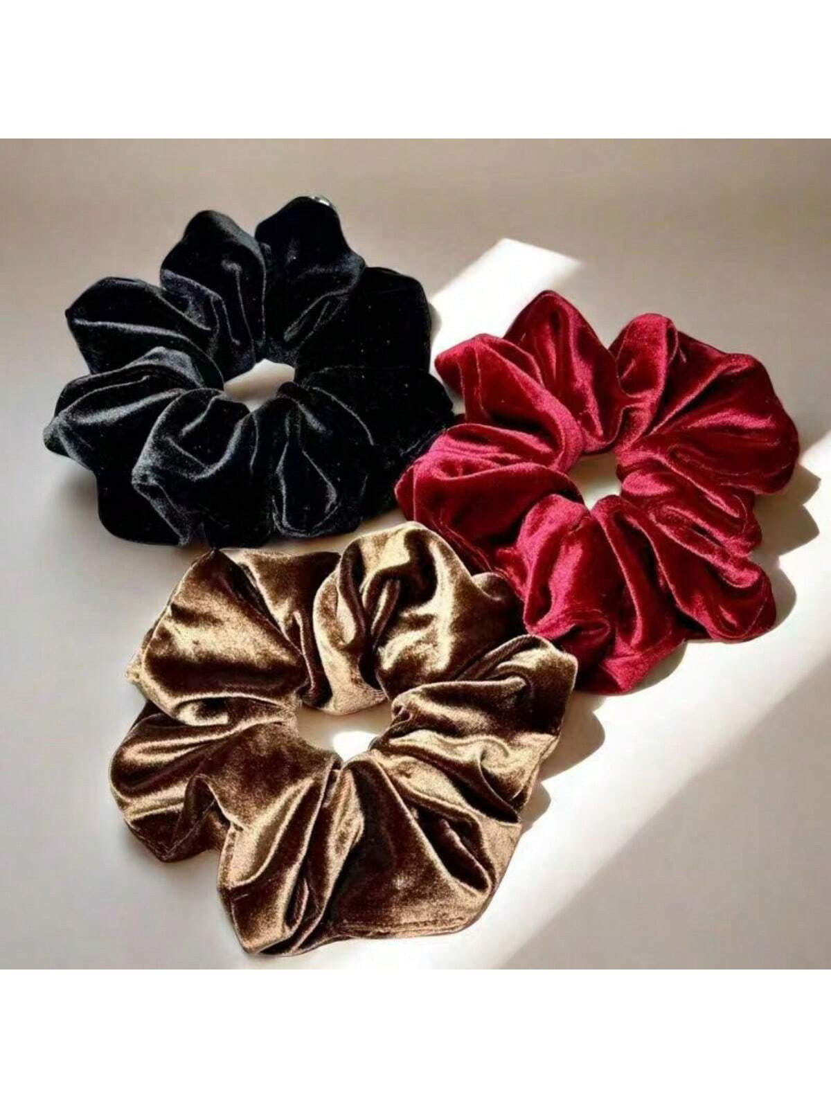 3 stuks fluwelen haaraccessoires voor meisjes, inclusief eenvoudige, elegante en hoogwaardige gro... | SHEIN