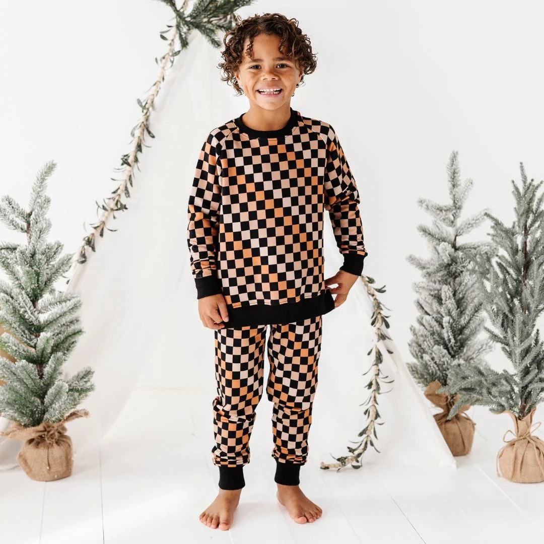 Check Please Crew Neck Jogger Set | Bums & Roses